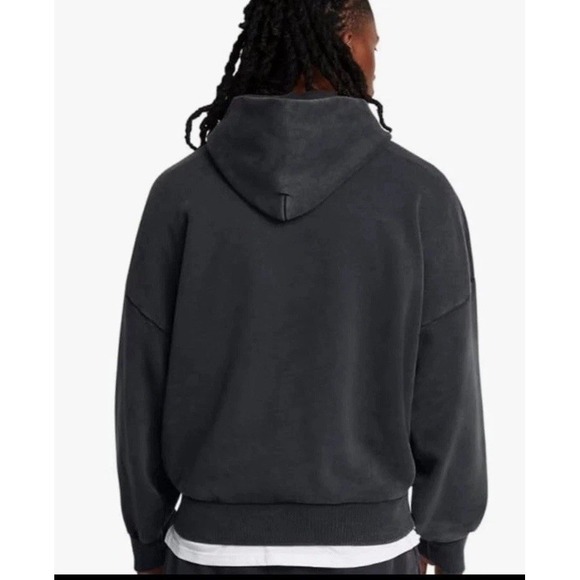 Under Armour Icon Heavyweight Fleece 1386552 001 Black Hoodie Men's Size XL - Picture 3 of 10